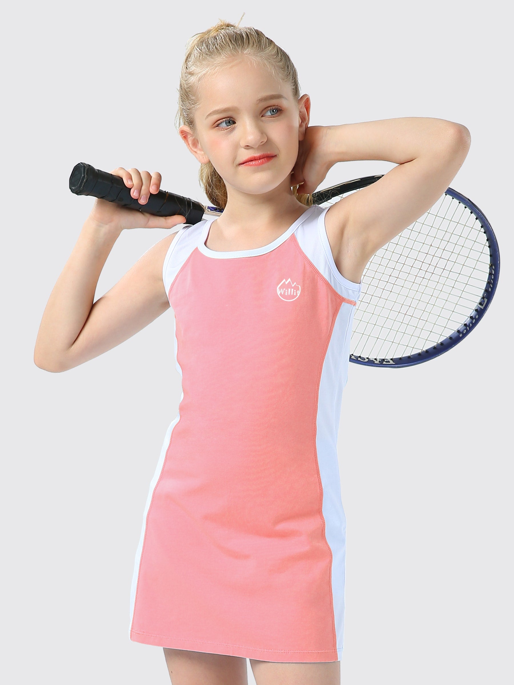 Girls Tennis Golf Dress Cotton Sleeveless