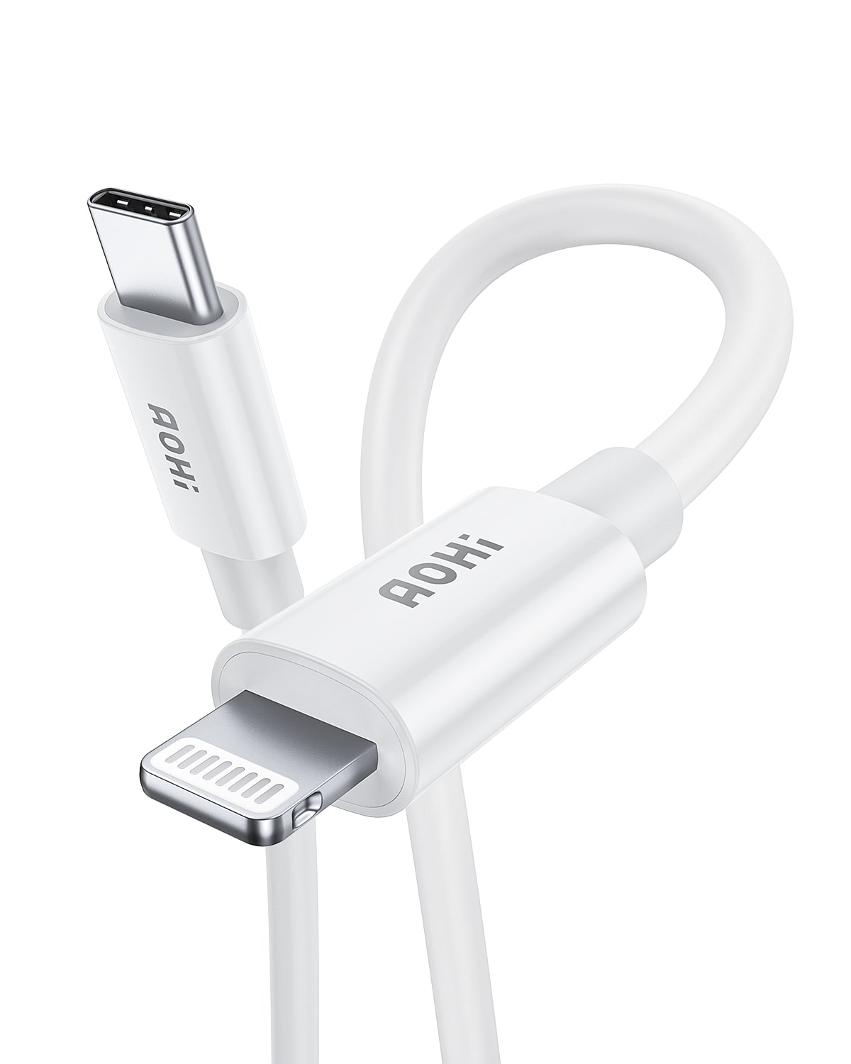 AOHI MFi Certified USB C to Lightning Cable White Mfi-Certified 3ft (ONLY SHIPPED TO USA)