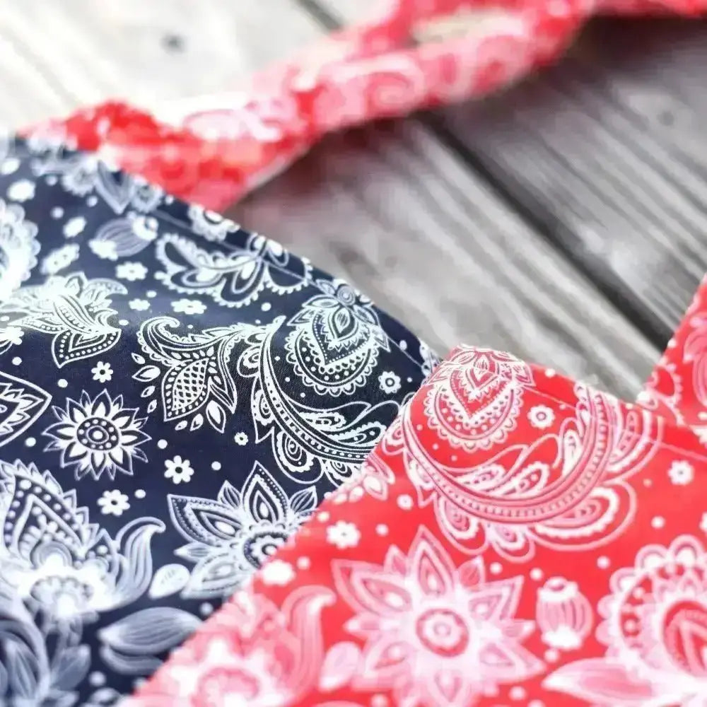 Red & Navy Prims Tote