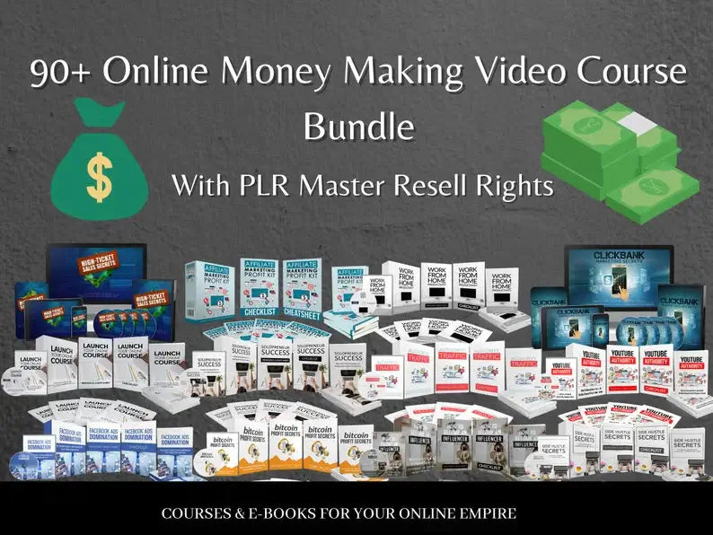 90+ PLR Video Courses With Resell Rights