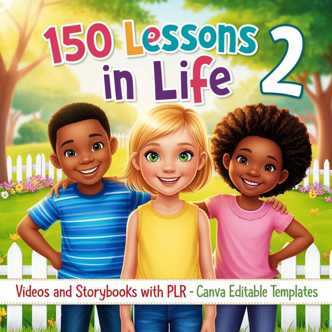 100 Children's Stories + 150 PLR Kids Videos & Editable Templates | with Resell Rights