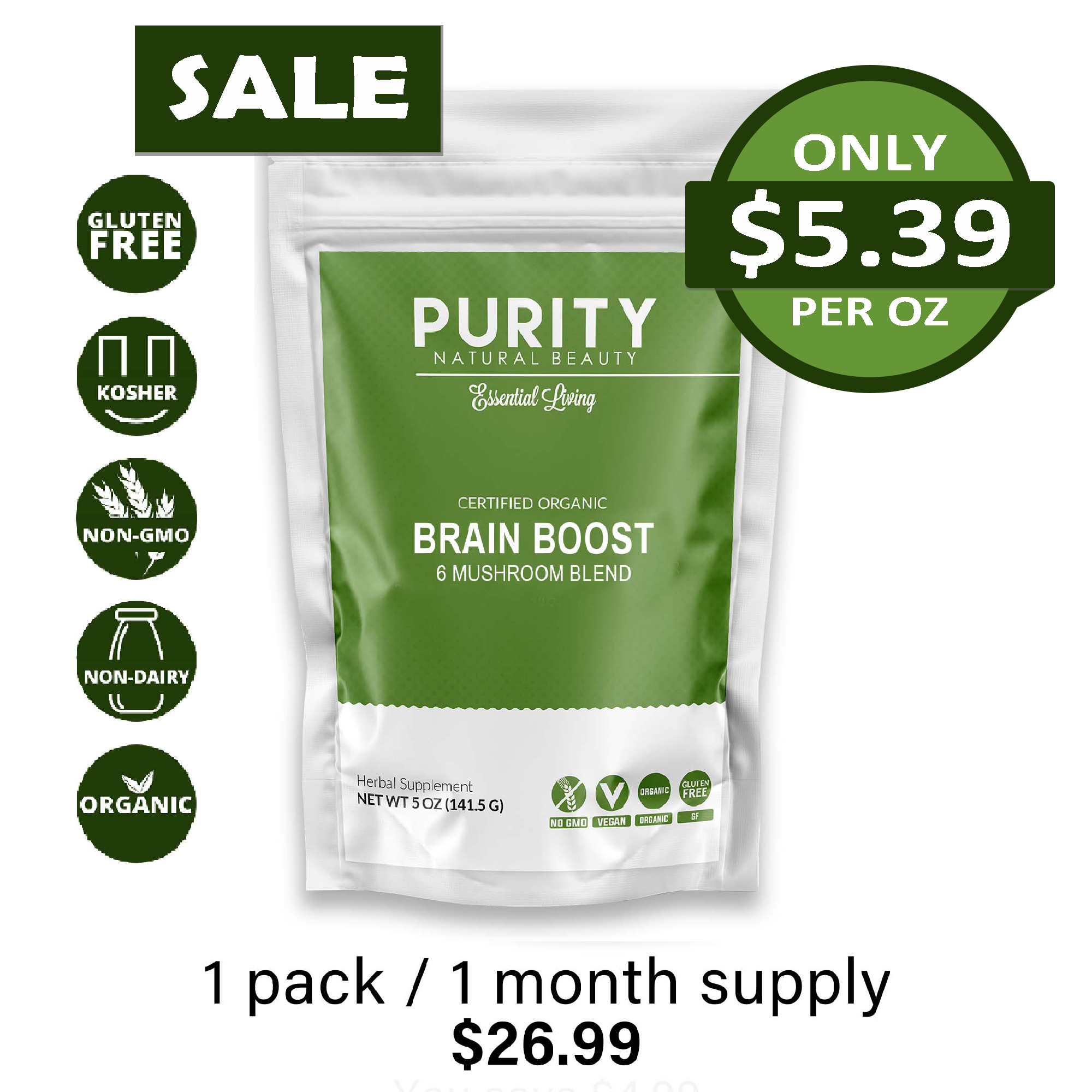 Brain Boost Nootropics Powder