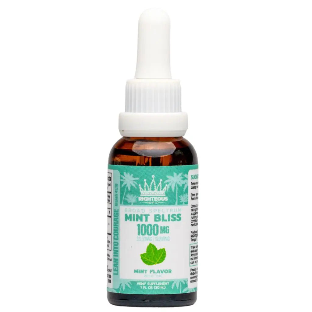 1000mg Broad Spectrum CBD Oil - Mint Bliss