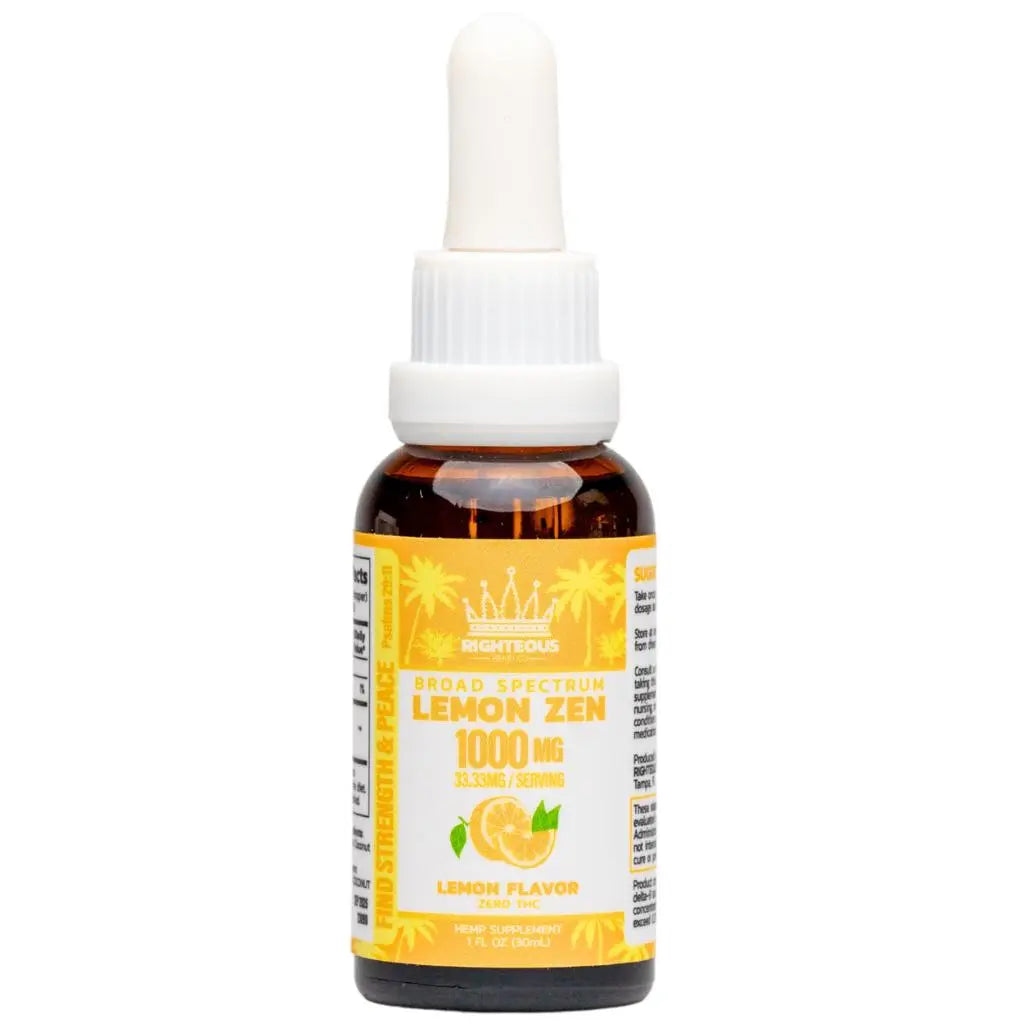 1000mg Broad Spectrum CBD Oil - Lemon Zen