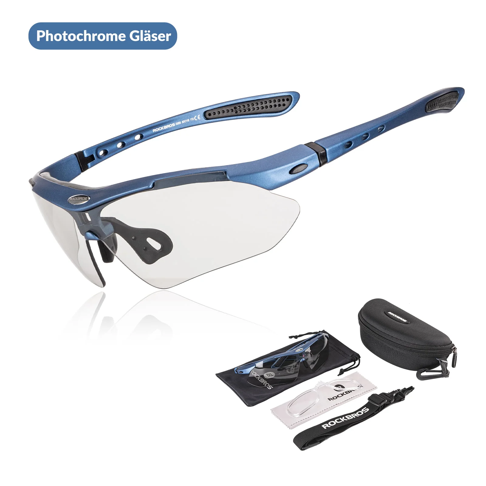 ROCKBROS Fahrradbrille Selbsttönend/Polarisiert Brille Sonnenbrille UV 400