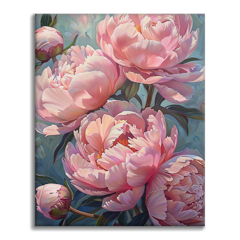 Pivoines roses – Peinture par numéros