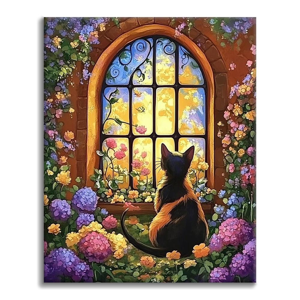 Fleurs et chats – Peinture par numéros