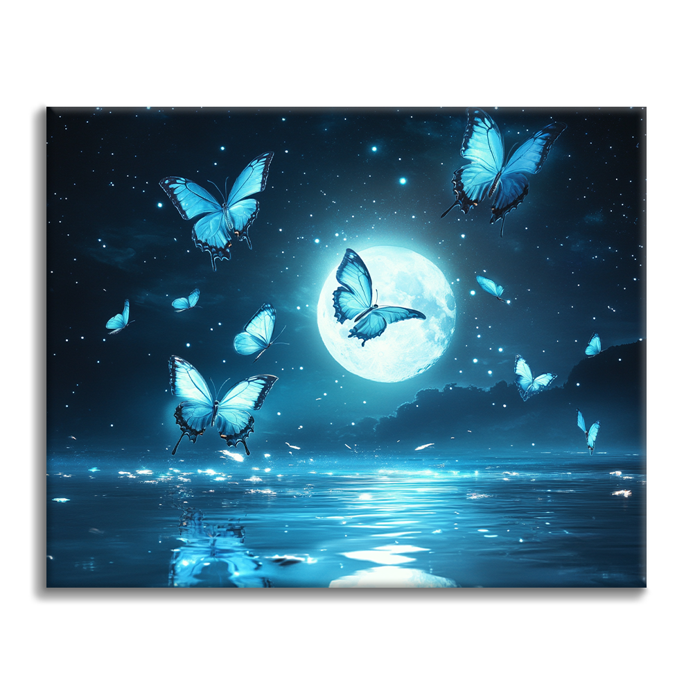 Papillon au clair de lune – Peinture par numéros