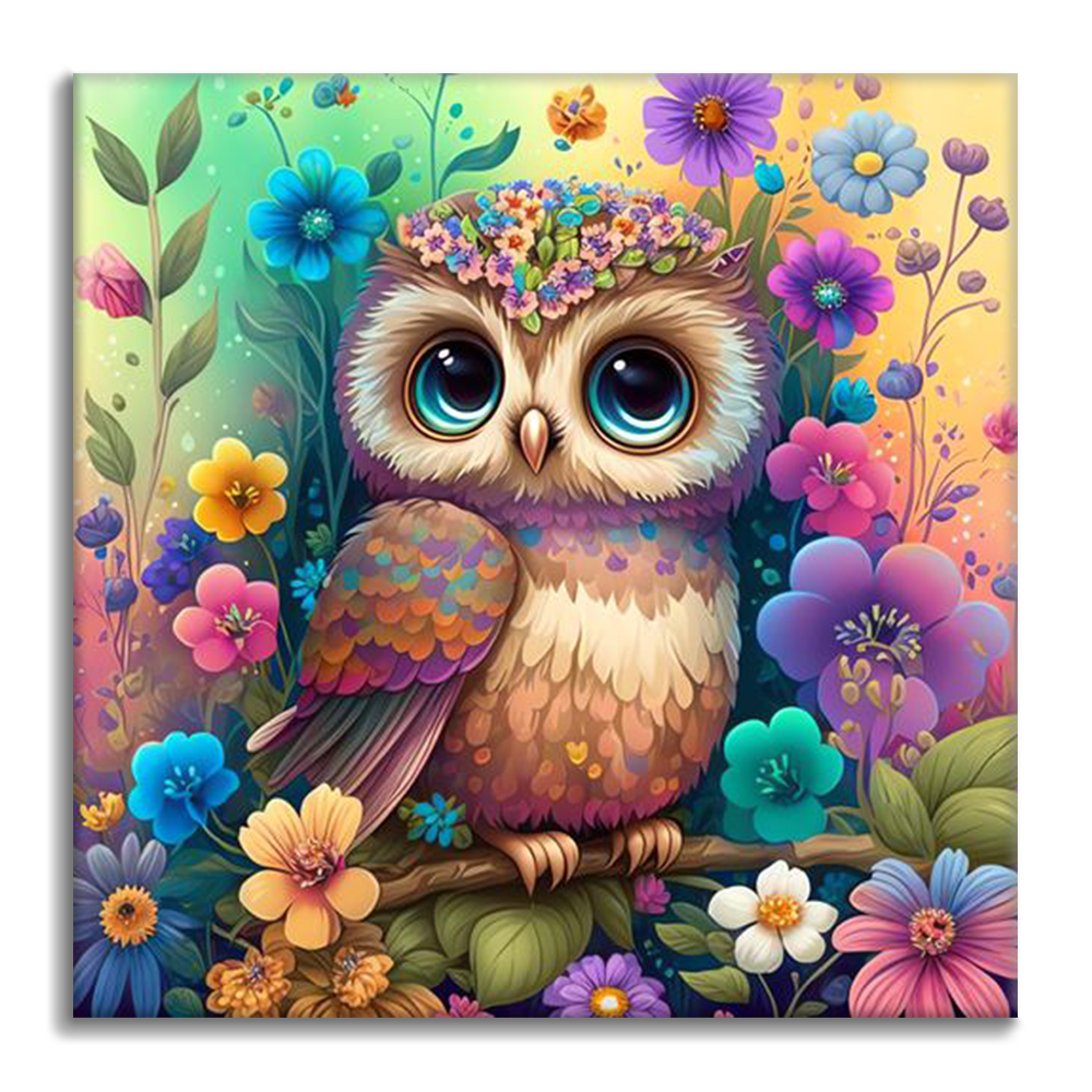 Bébé hibou tout doux et mignon - Peinture par numéros