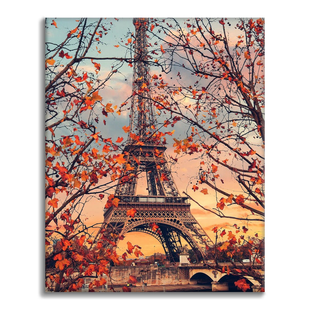 Feuilles d'automne à Paris - Peinture par numéros