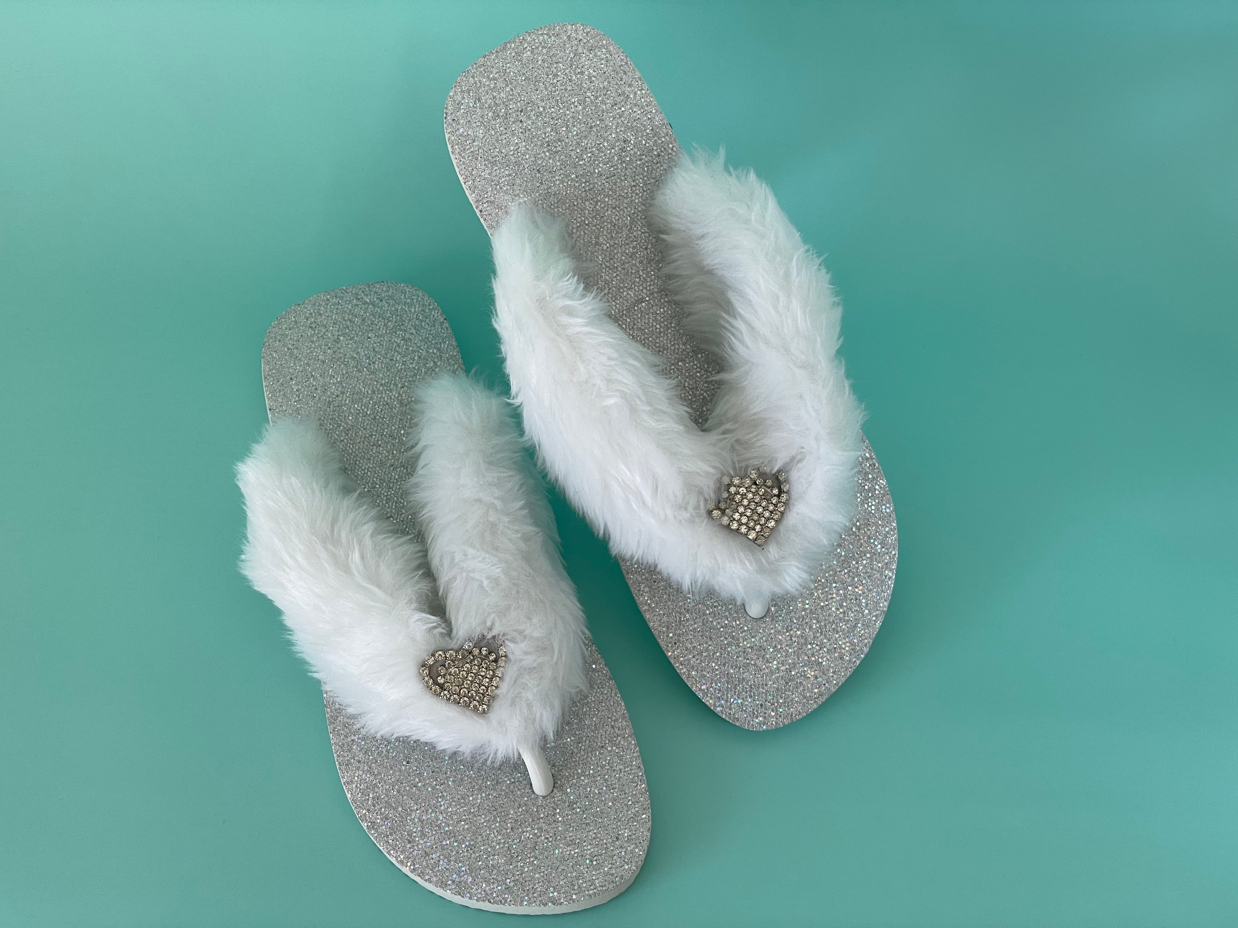 Fur Glamour Flip-flops