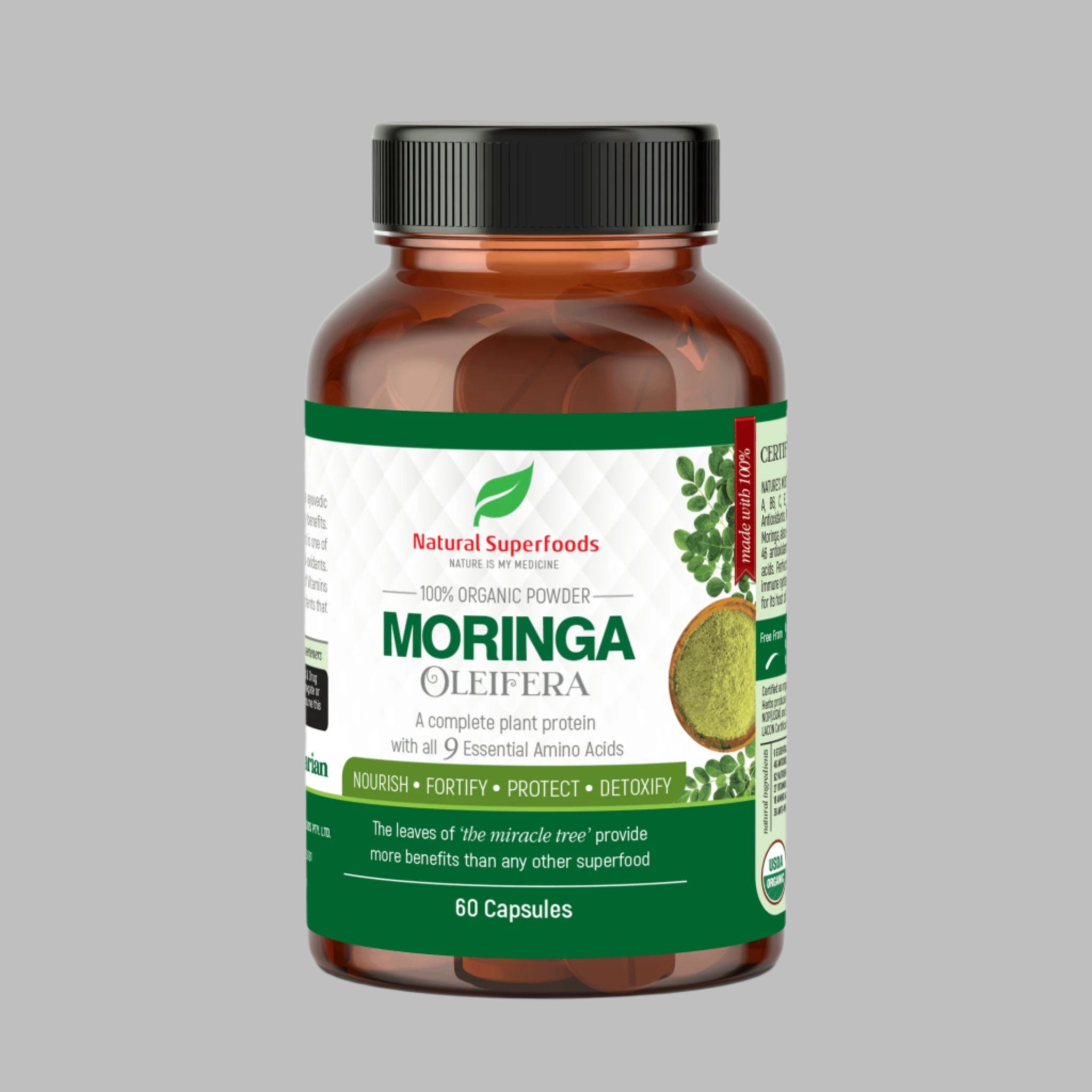 Natural Superfoods Organic Moringa 60 Caps