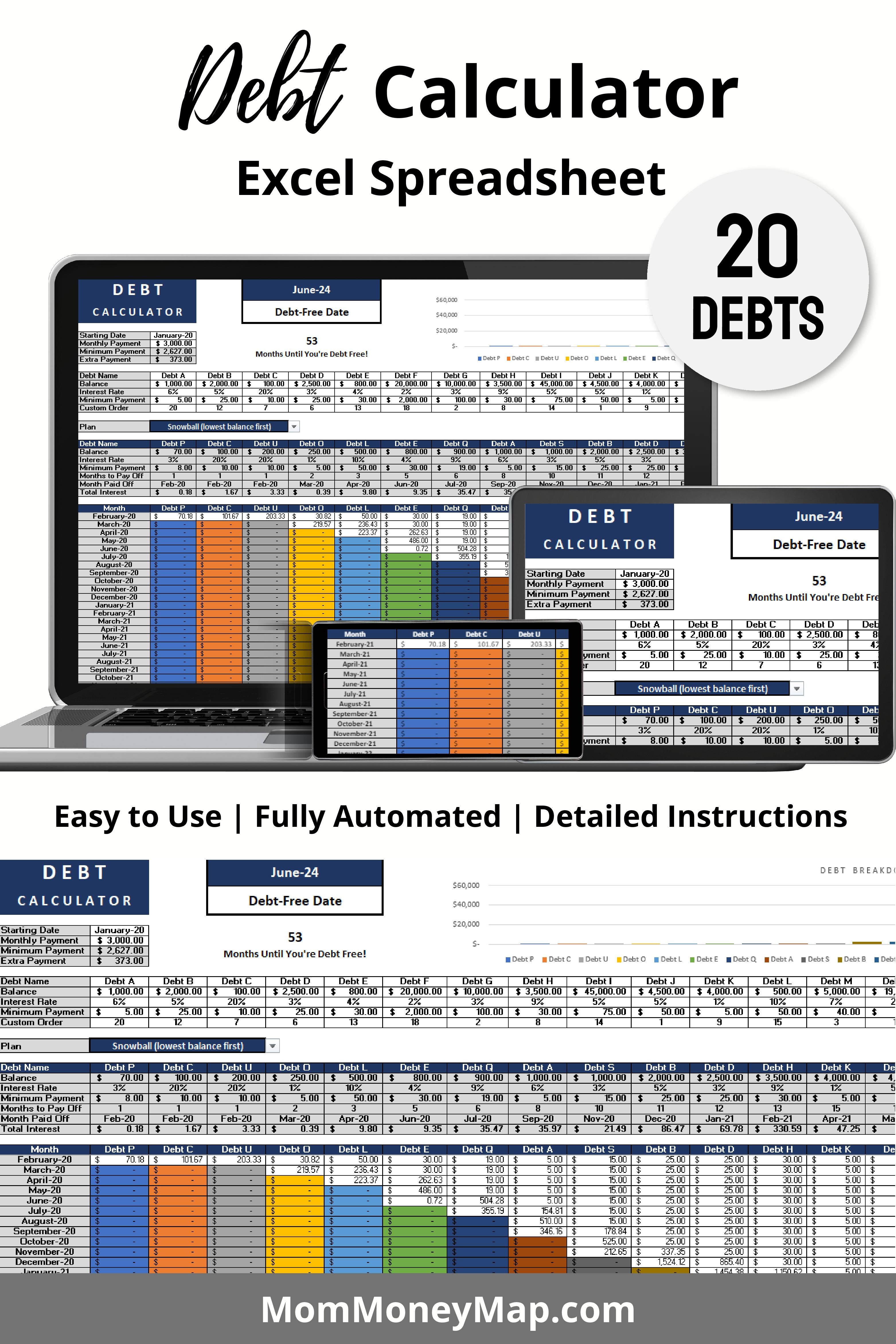 Debt Calculator Excel Spreadsheet