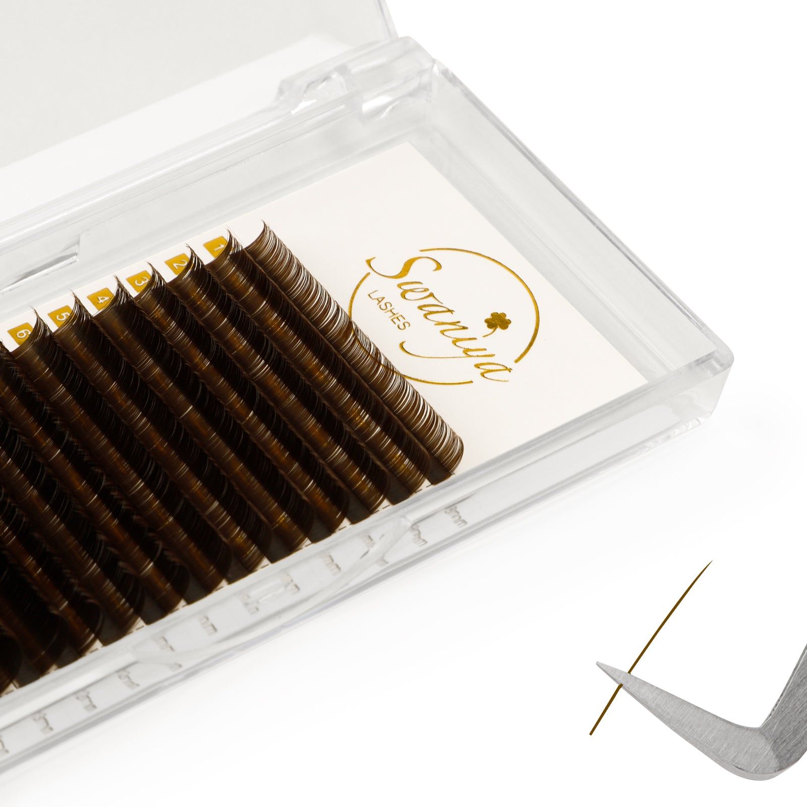 Premium Cashmere Deep Brown Lashes 0.07