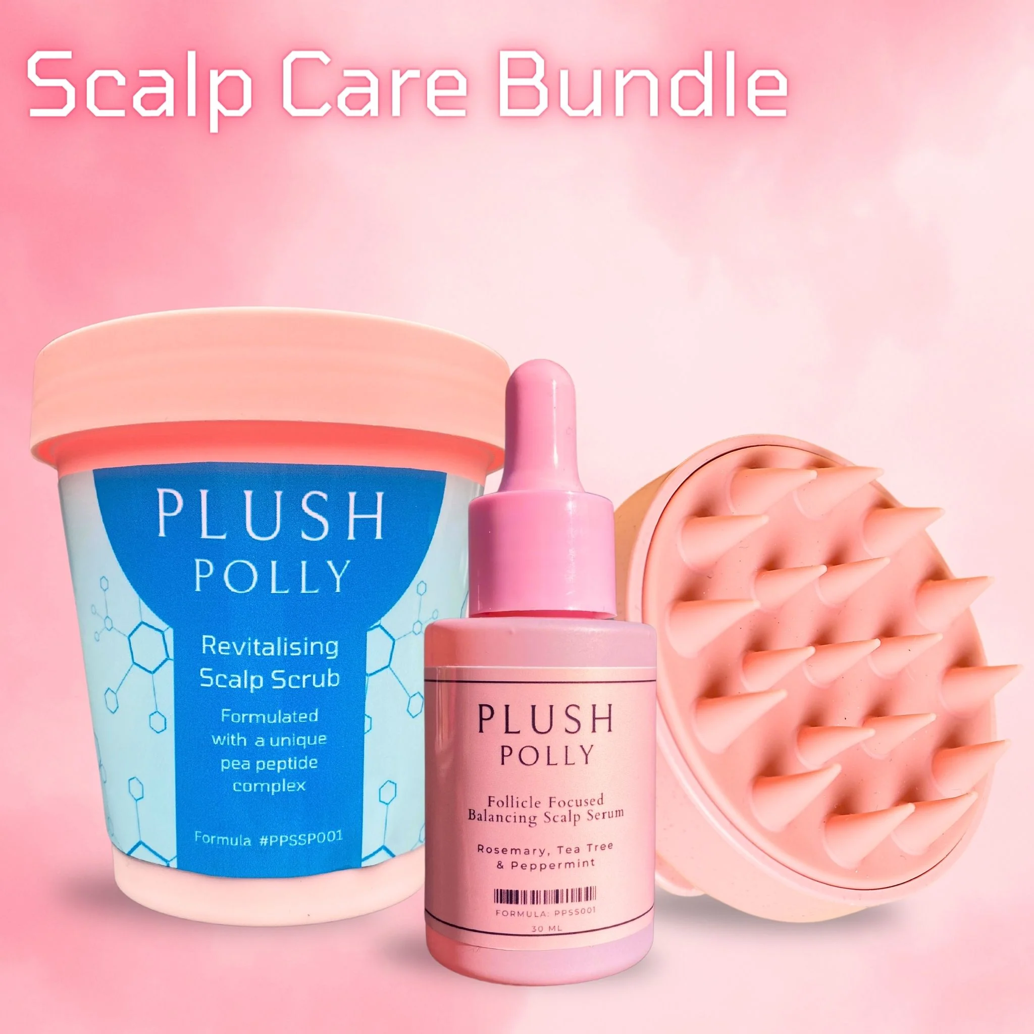 Scalp Care Bundle - Follicle Focused Serum, Scalp Scrub & Scalp Brush