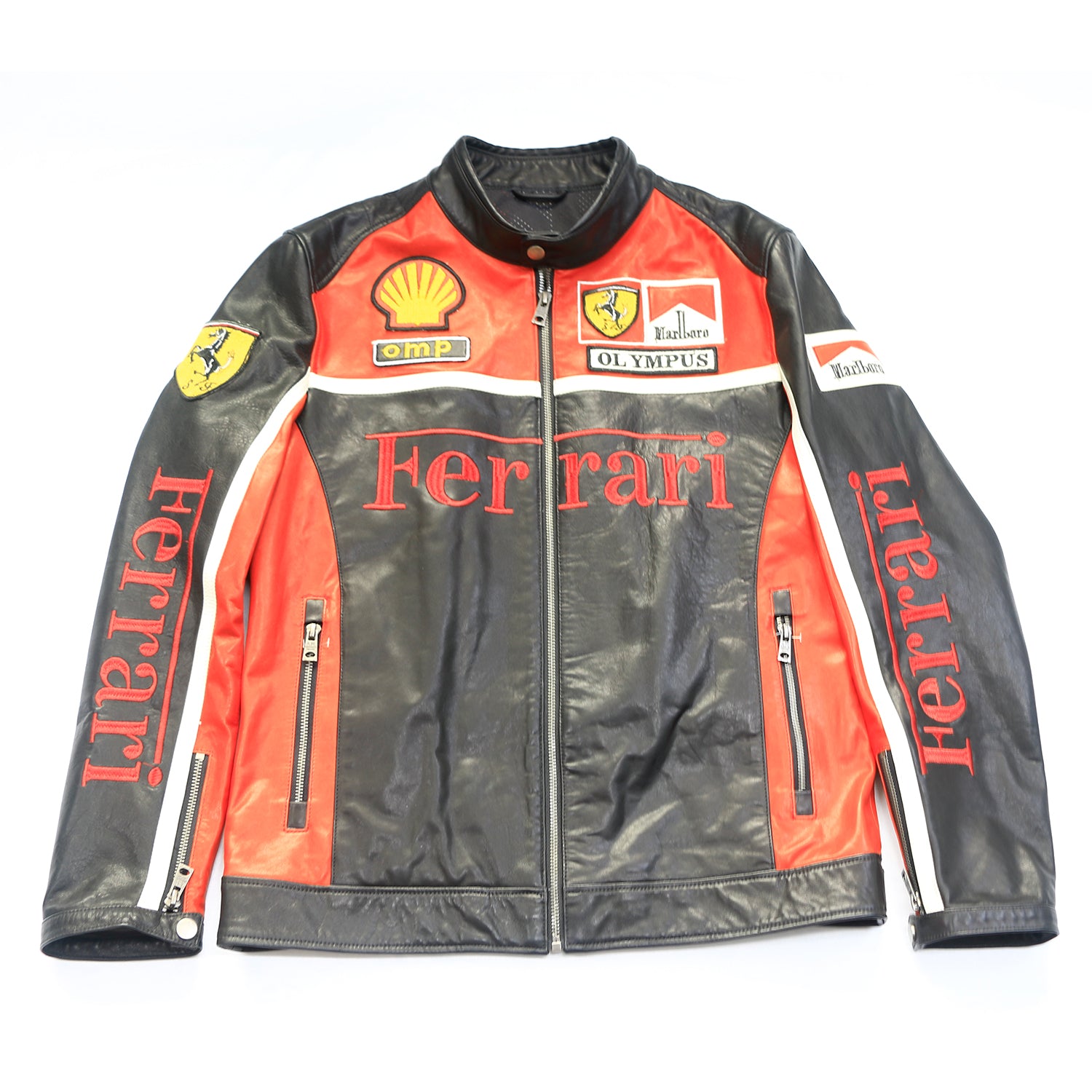 Motorcycle jacket——ferrari f1 leather jacket