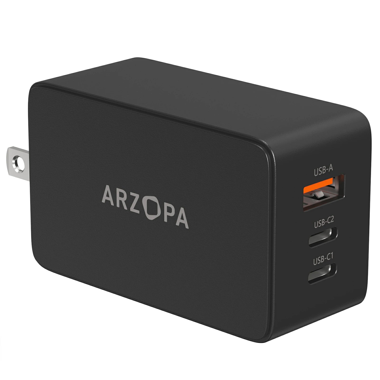 Arzopa 65W GaN Charger | USB Type C, USB Type A