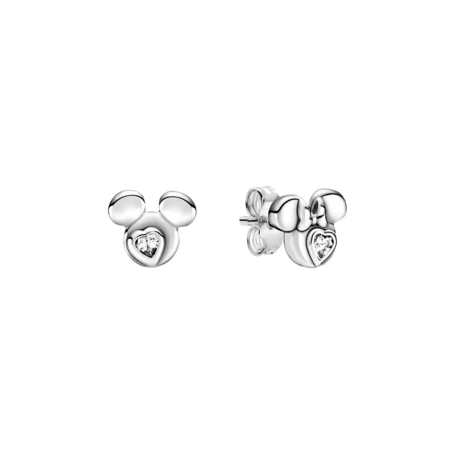 Adorable Sterling Silver Mickey Mouse Stud Earrings