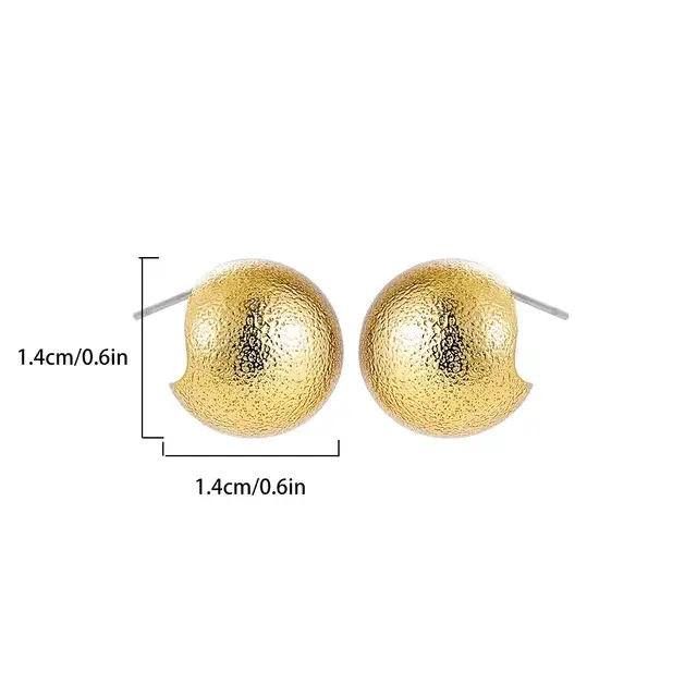 Textured Gold Stud Earrings - Elegant Minimalist Jewelry