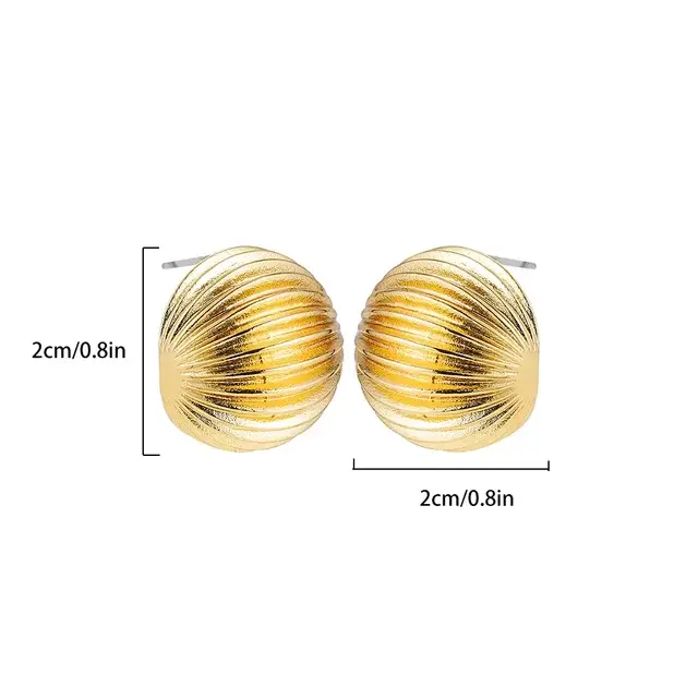 Gold Shell Stud Earrings - Ocean-Inspired Jewelry