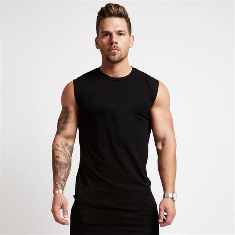 Men's Workout Sleeveless Shirt Bodybuilding Tank Top