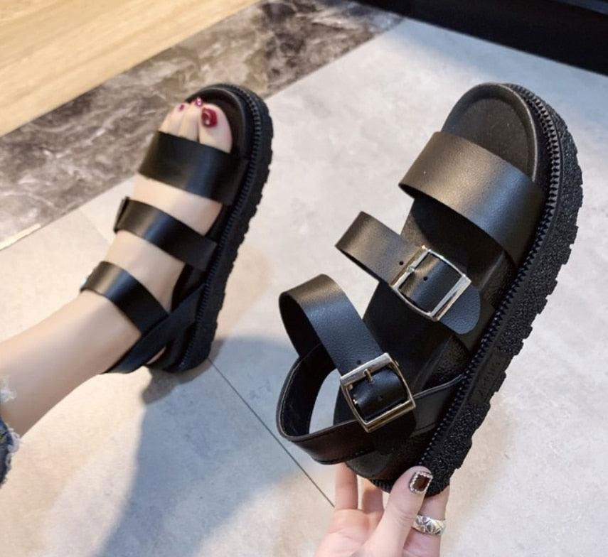 Women's Summer Flat Platform Sandals.