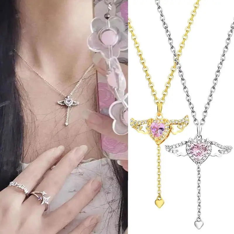 Women Angel Wings Necklace