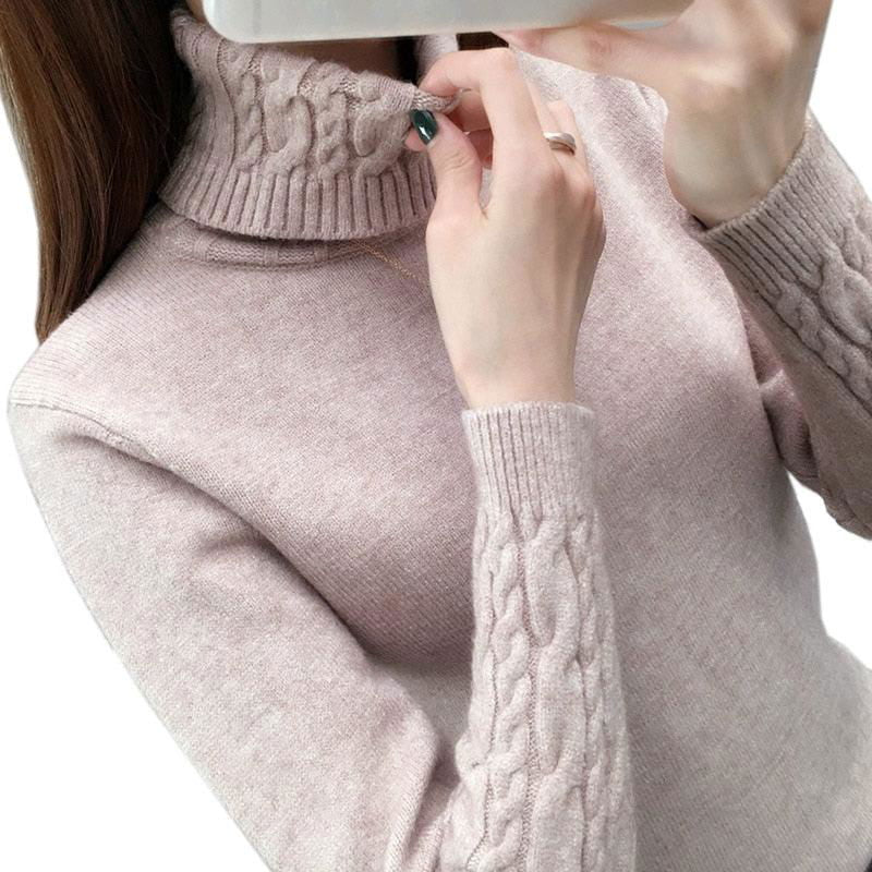 Women Sweater Turtleneck Pullovers Long Sleeve