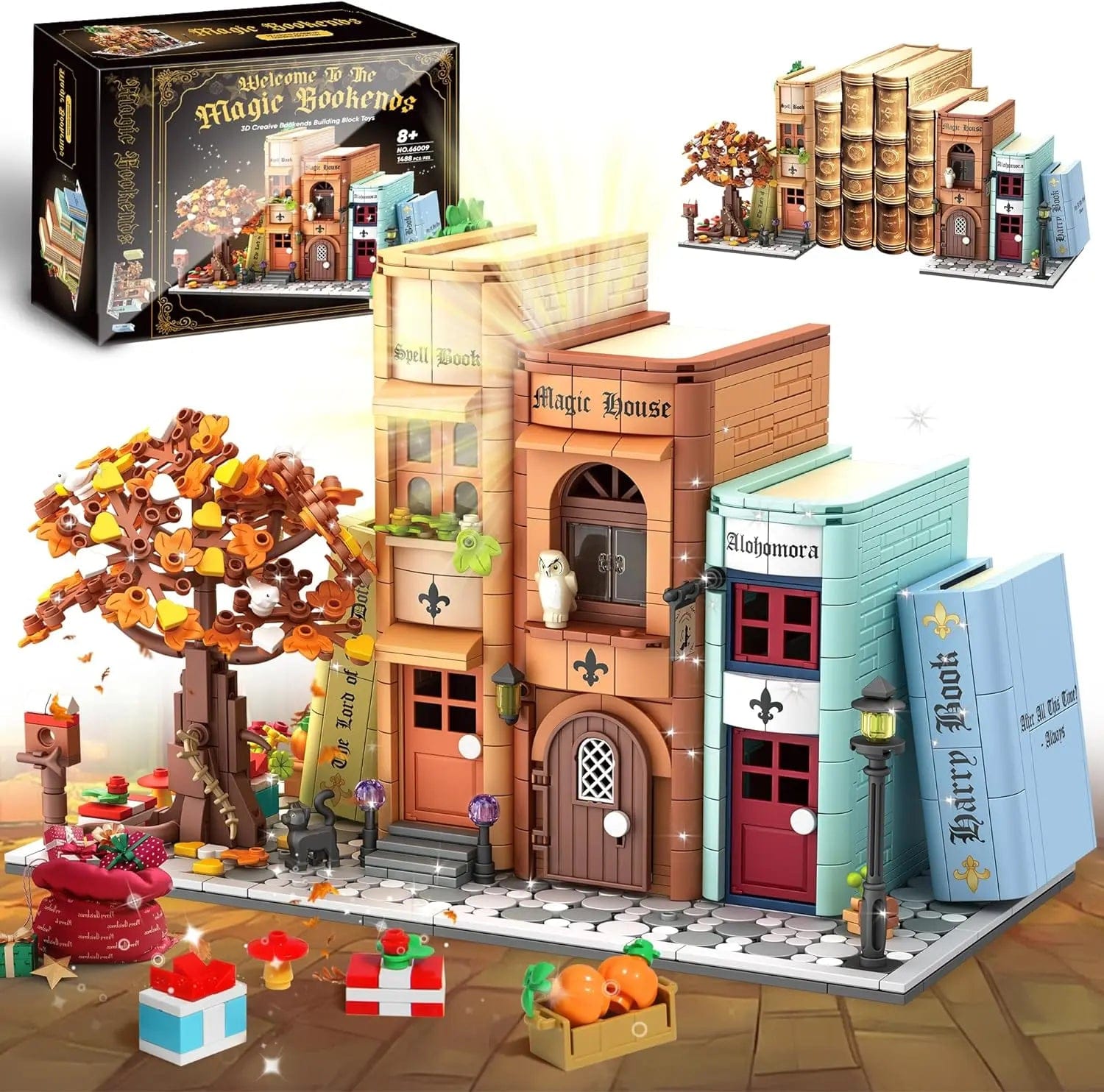 FliCineCrt Magic Bookends Building——1488Pcs