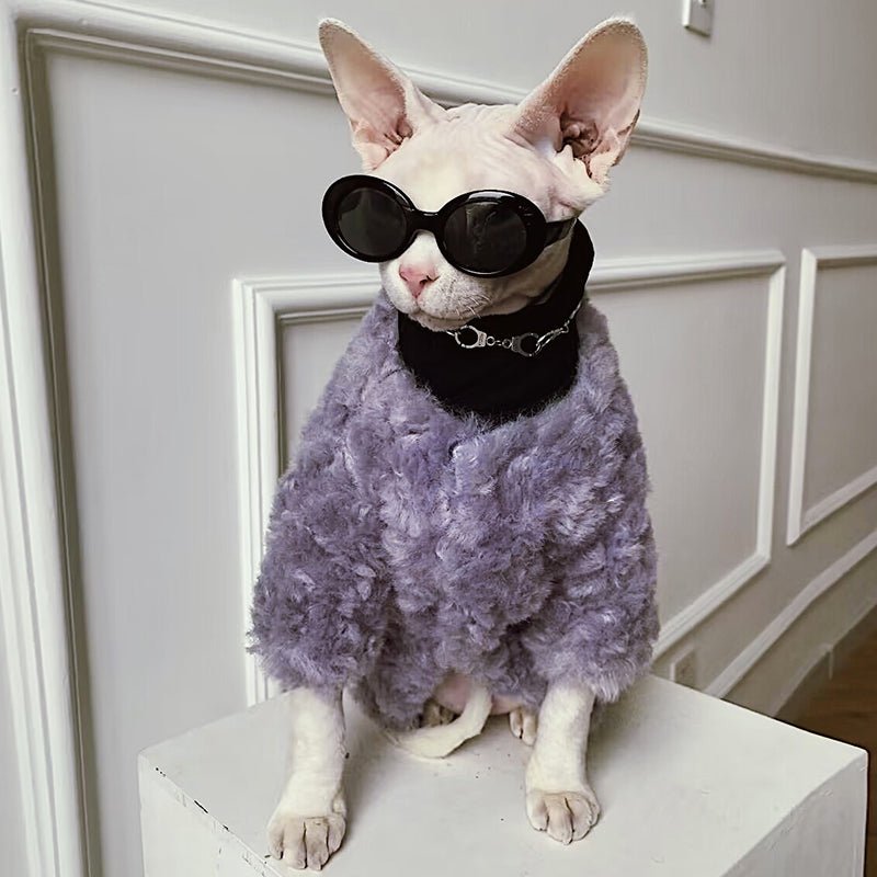 Sphynx Cat Clothes Plush Fleece Jacket