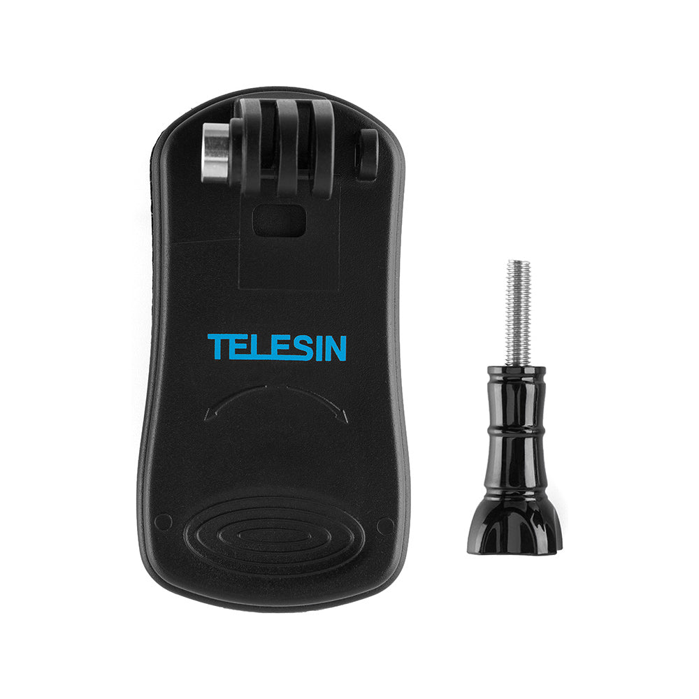 TELESIN 360° Rotation Backpack Clip Clamp Mount for Action Cameras