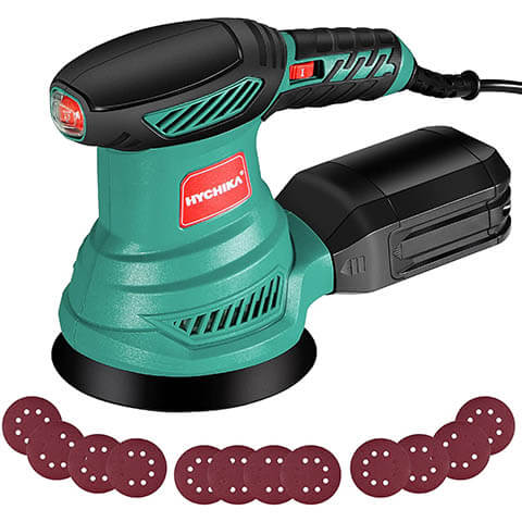 HYCHIKA Corded Handheld Orbital Sander 2.5 Amp 300W 13000RPM