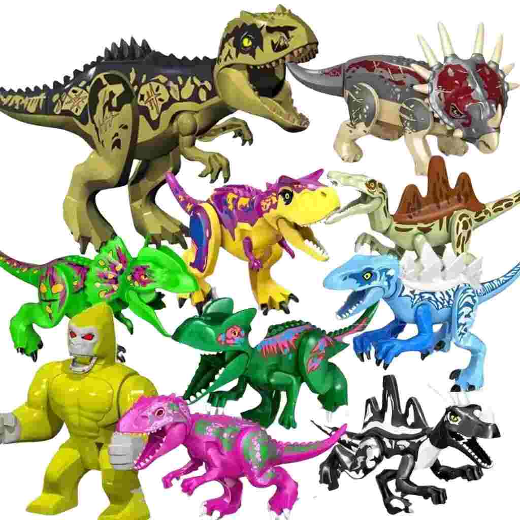 Assembled Building Blocks, Toy Dinosaur Set, Jurassic World Triceratops Toy,Tyrannosaurus, Building Block Toys