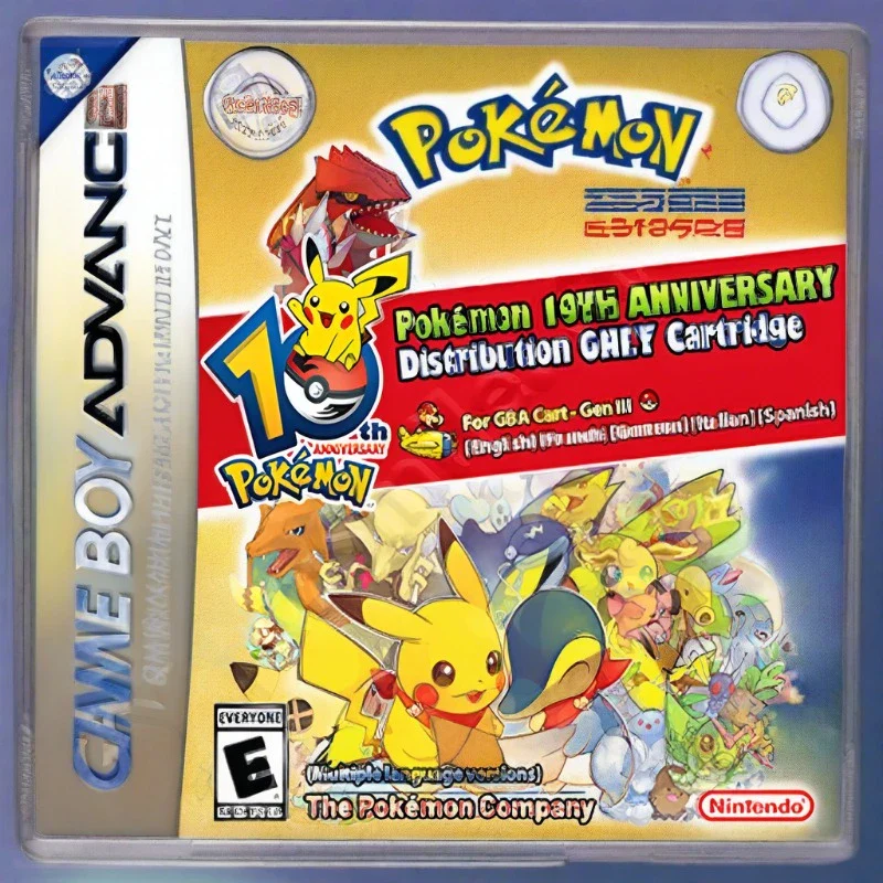 GBA Pokémon 10th Anniversary, Pokemon Distribution Cartridge, GBA Game Cartridge, Video Game