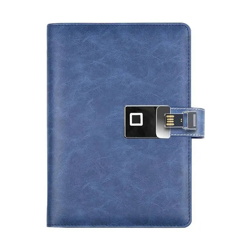 Smart Reusable Notebook, Unlock Charging Laptop with U Disk Smart Fingerprint A5 Business Multifunction Notepad