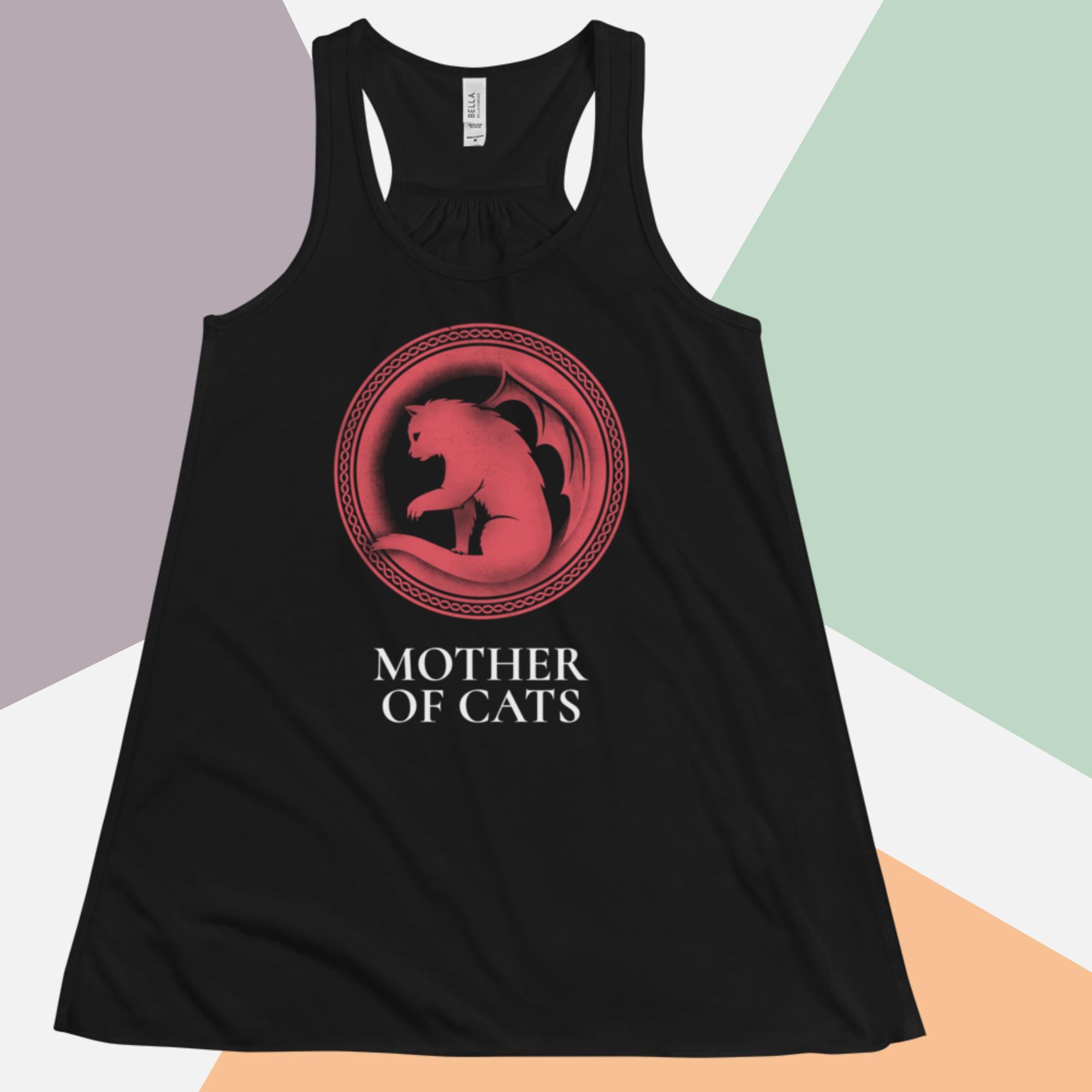 Mother of Cats Women's Flowy Racerback Tank