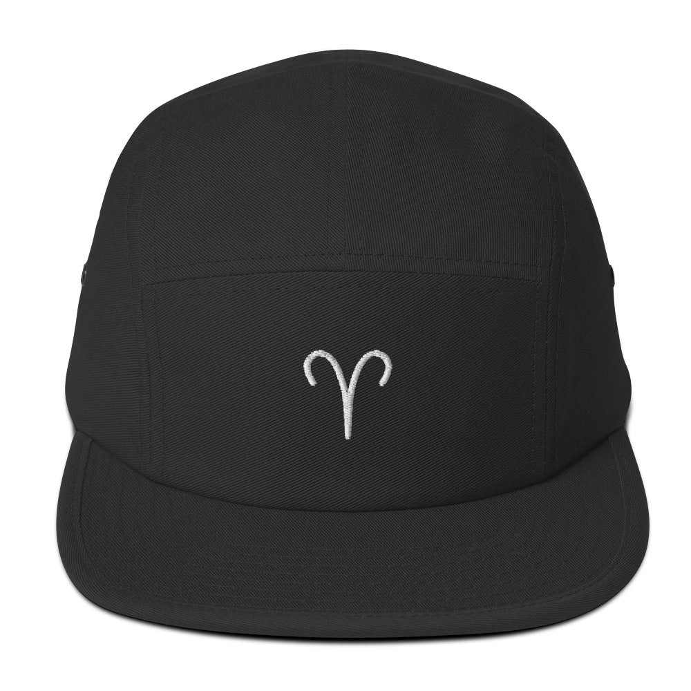 Astrology Zodiac Ares Embroidered Five Panel Cap