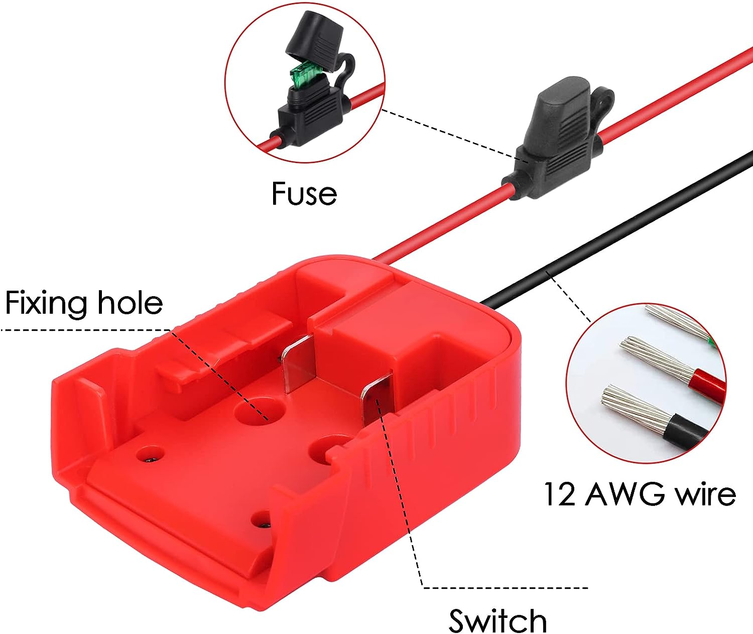 Mellif Battery Adapter for Milwaukee 18v Battery With LVP OVERCURRENT Protection