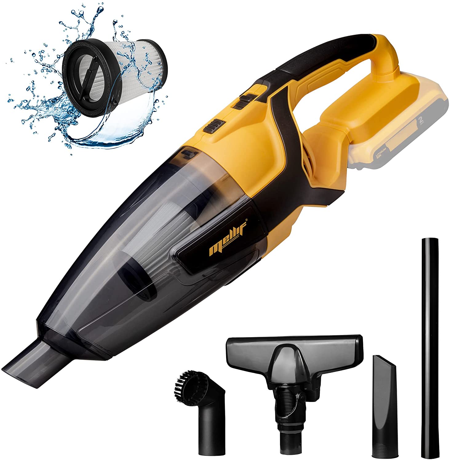 Mellif for Dewalt 18v 20V Max Battery Powered Handheld Car Vacuum Cleaner Cordless