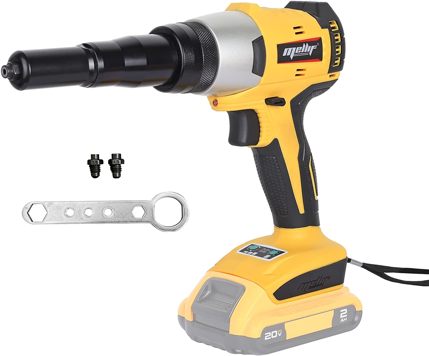 Mellif for Dewalt 20V Max Battery Rivet Gun Riverter Cordless tool 3/16" and 1/4"