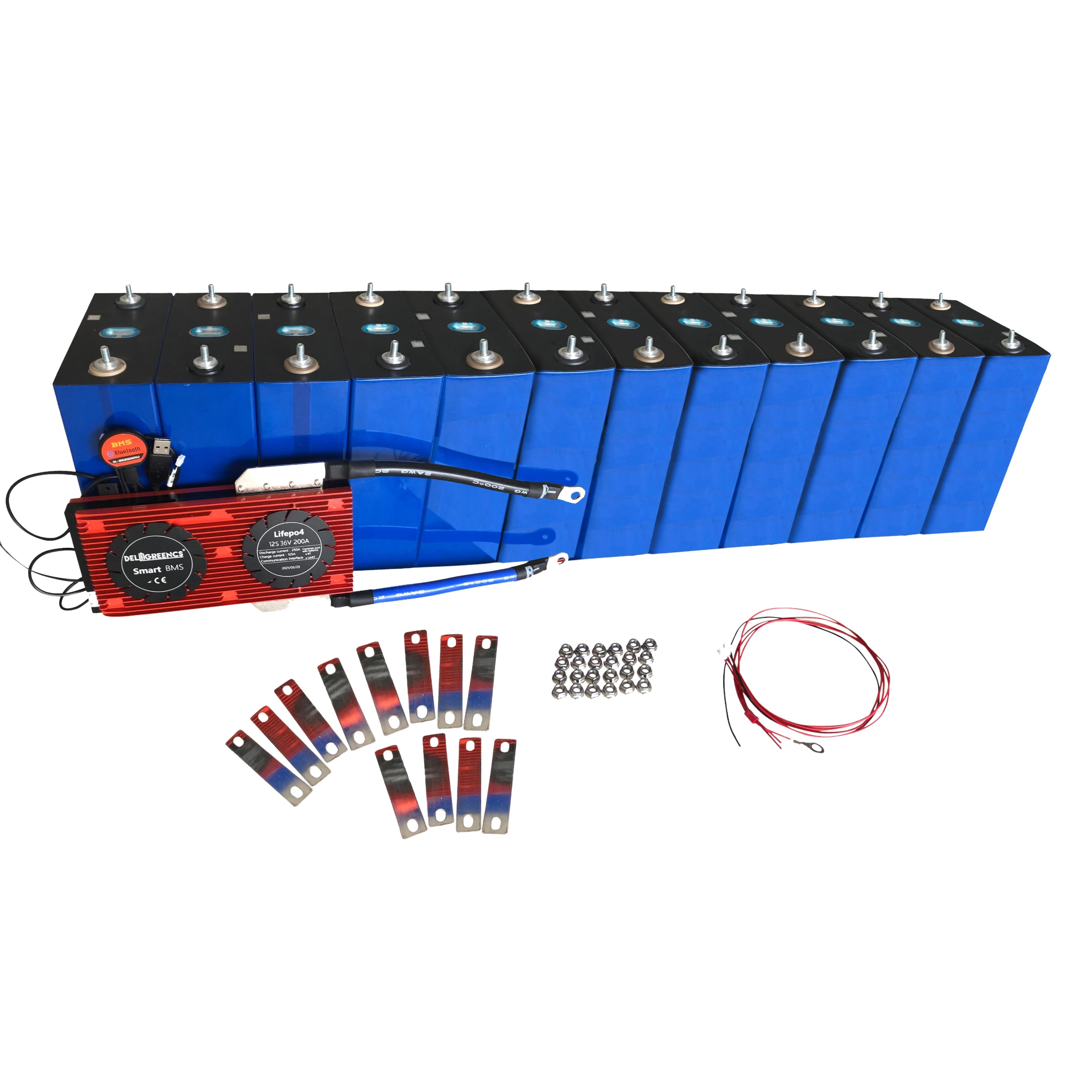 36V EVE 280Ah 10kWh LiFePO4 Battery Pack Kit with 200A Daly Smart BMS