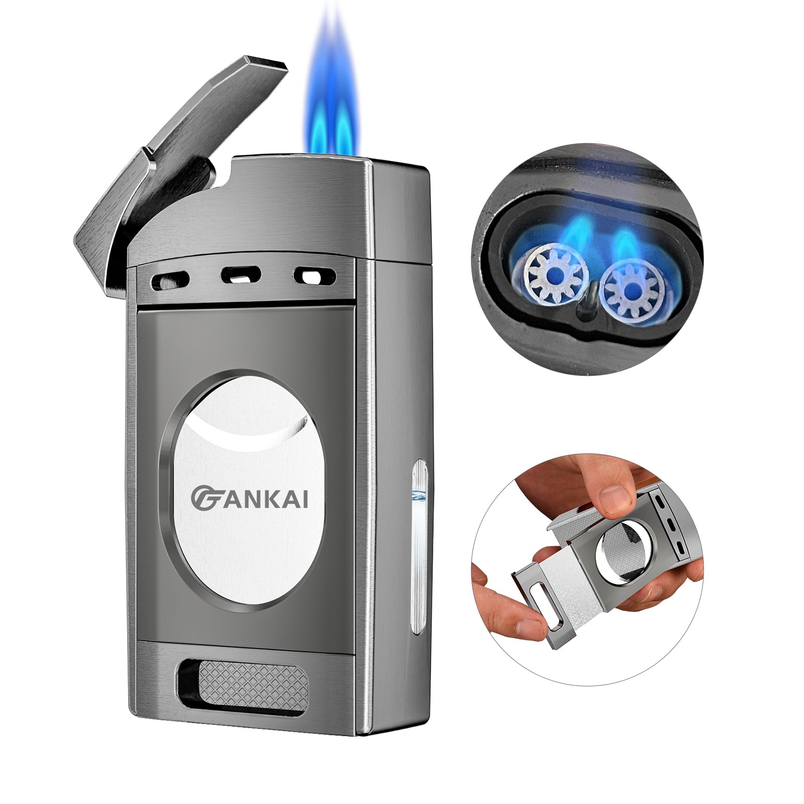 FANKAI Cigar Lighter with Straight Cutter
