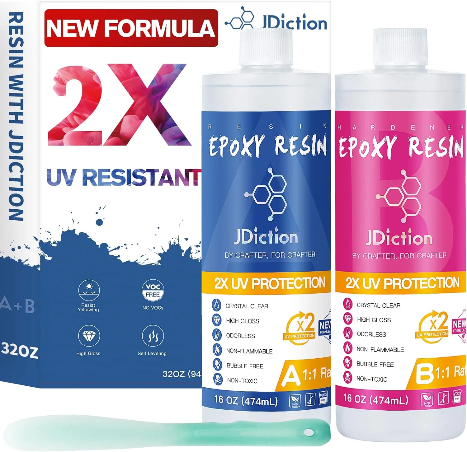 JDiction 2X UV Resistant Epoxy Resin - 32OZ