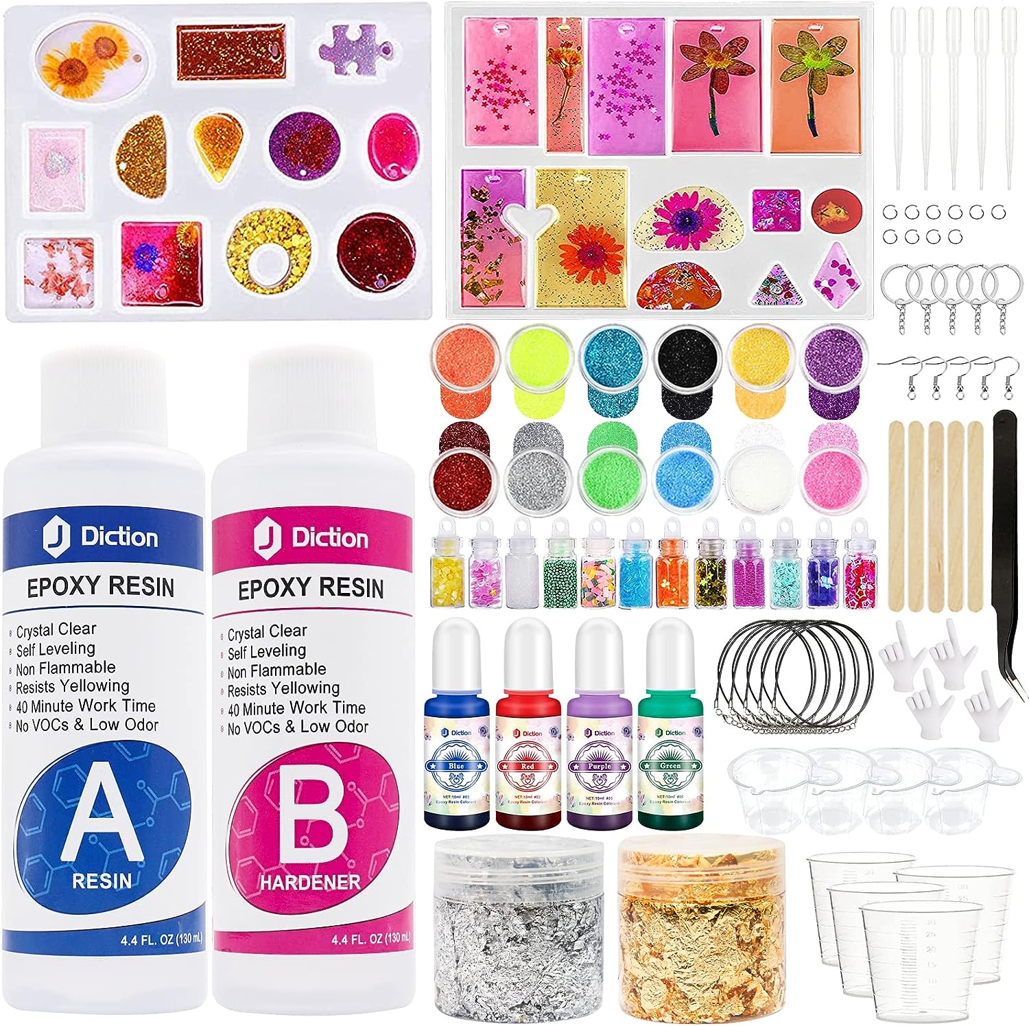 JDiction Epoxy Resin Kit for Beginners -102 PCS