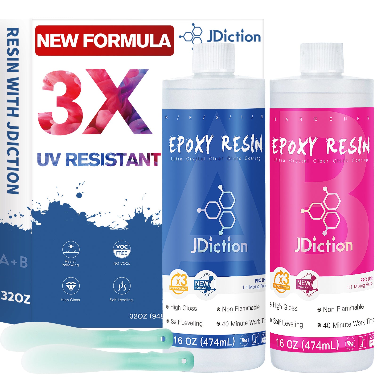 JDiction 3X Yellowing Resistant Epoxy Resin - 32OZ