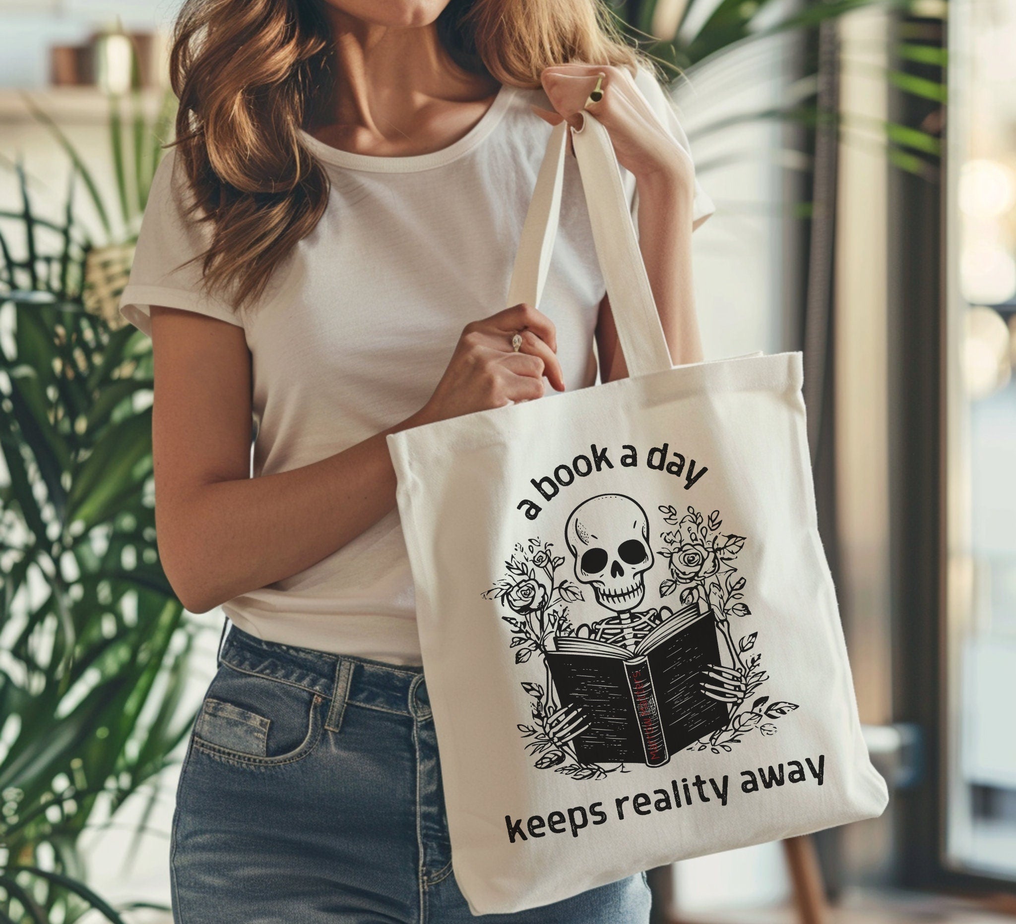 A Book A Day Keeps Reality Away Tote Bag