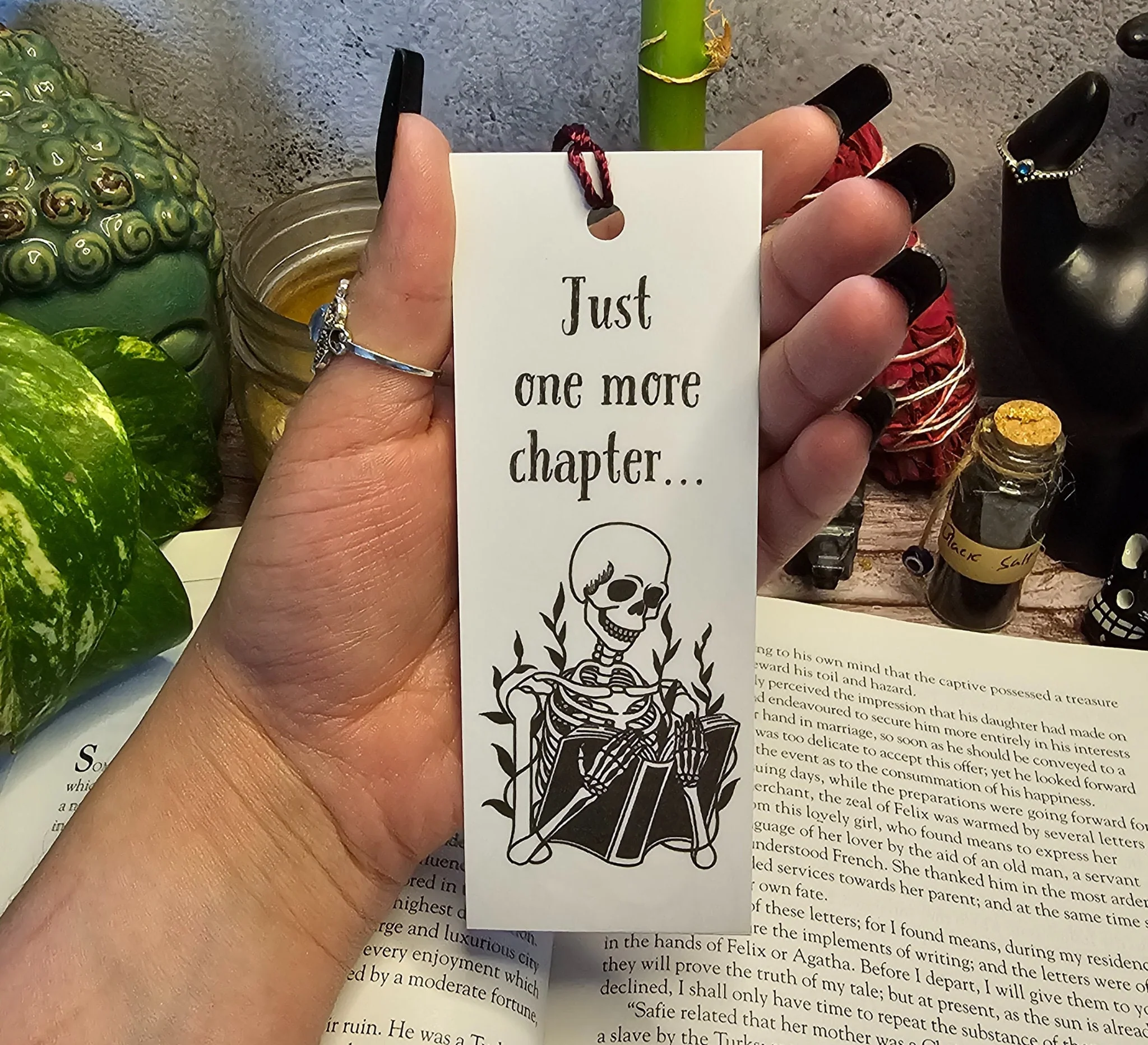 Bookmark, One More Chapter Skeleton