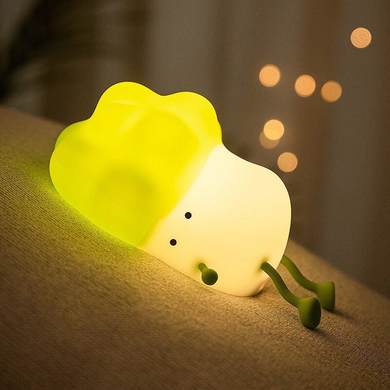 Cute Vegetable Cabbage Night Light Silicone Lamp