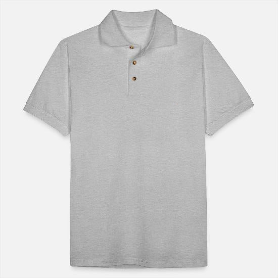 MEN'S PLAIN POLO T-SHIRT - GREY