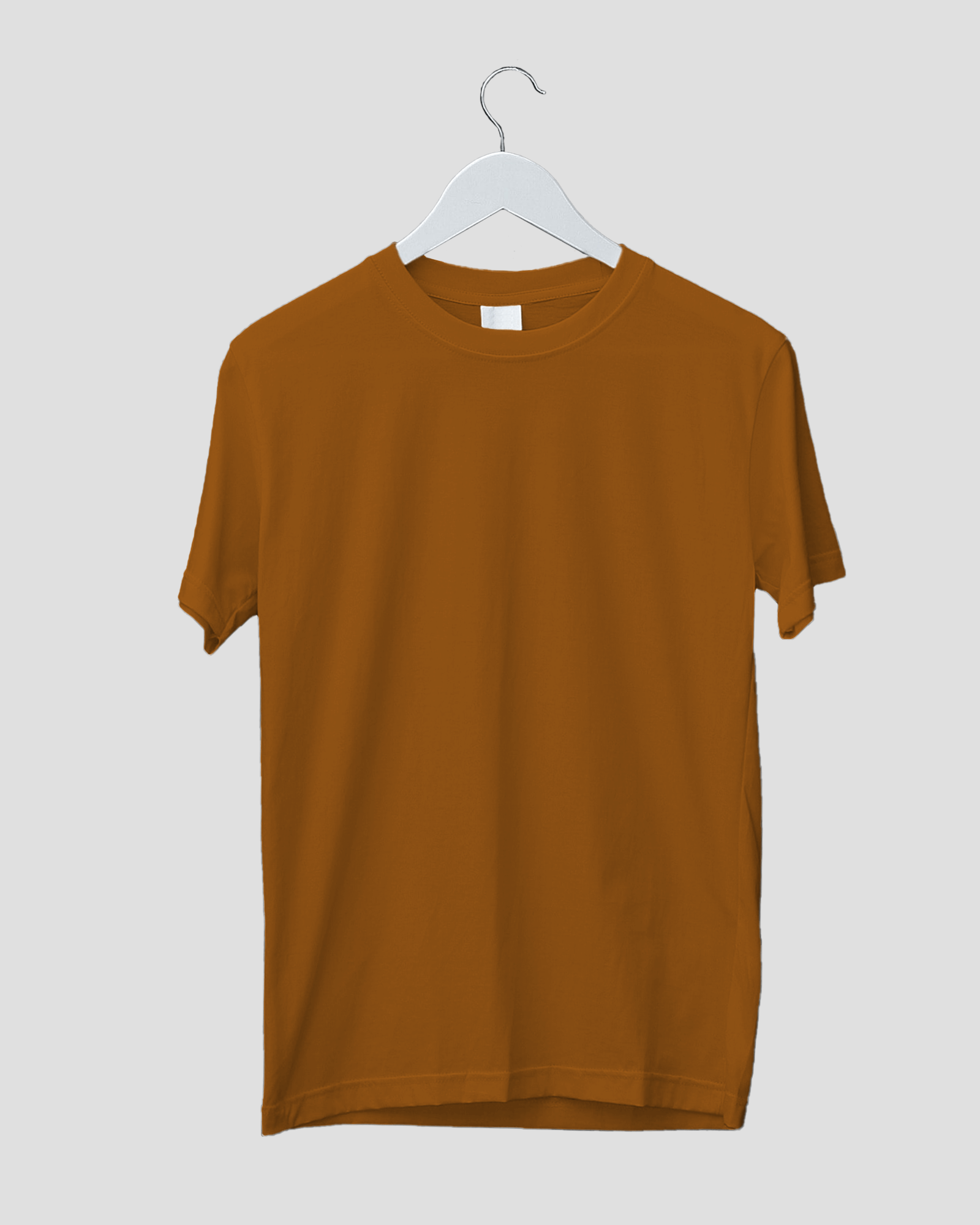 ROUND NECK PLAIN T-SHIRT - RED